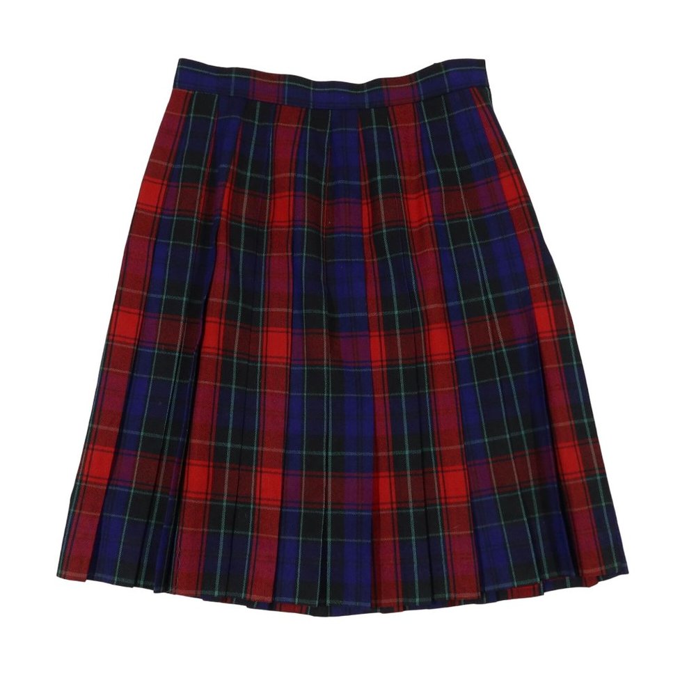 Talbots Red and Blue Plaid A-Line Skirt
